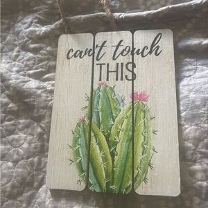 Cactus Wall Decor with Pink Accents